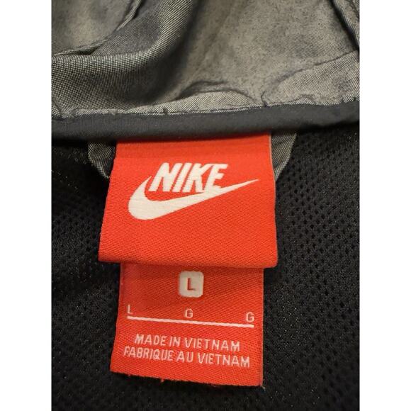 Nike Womens Black Gray Windrunner Chambray Hooded Full Zip Jacket L 856037-010 - Picture 6 of 10